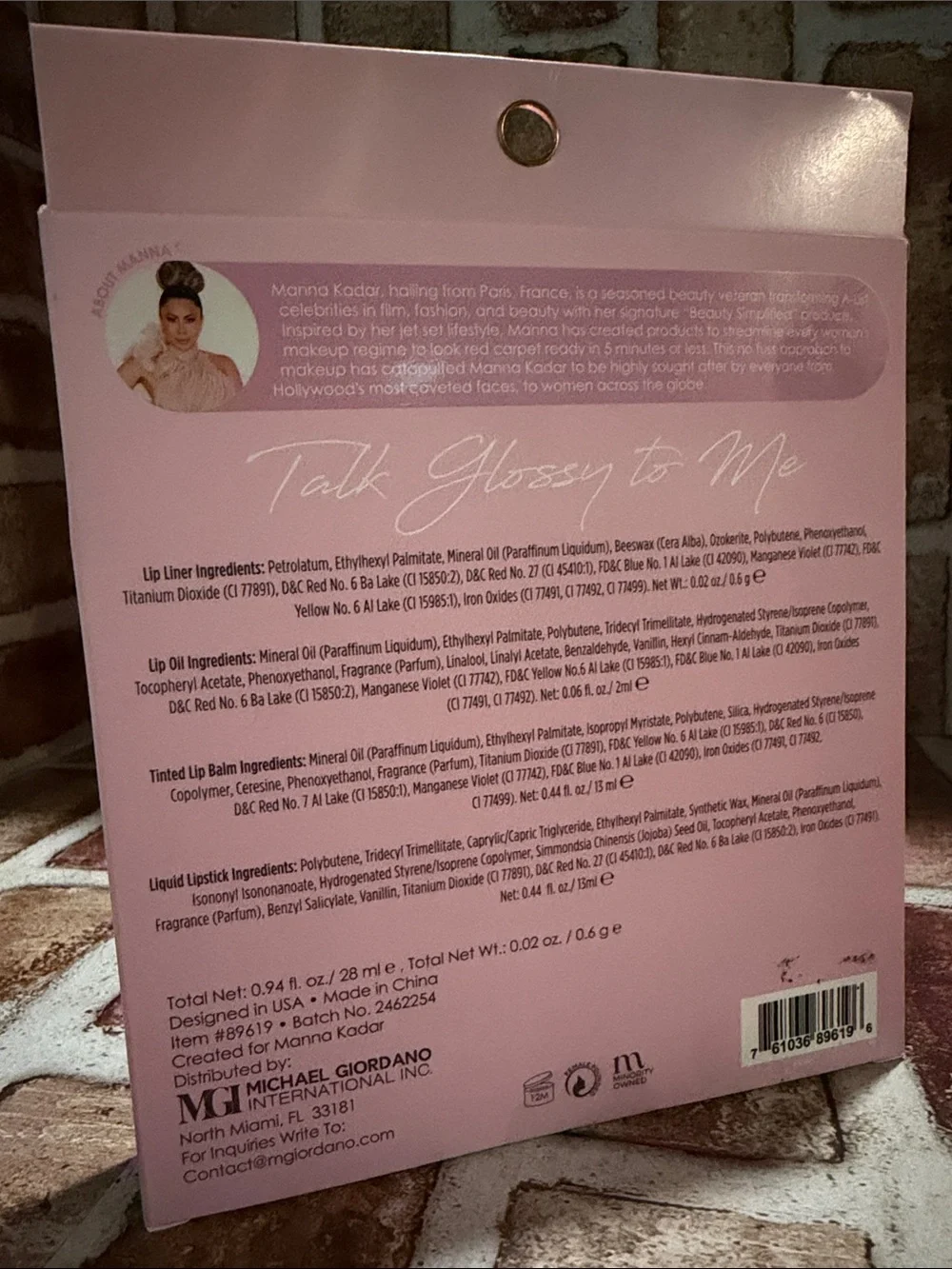 Manna Kadar Talk Glossy to Me Lip Set - Rose Pink & Berry Shades